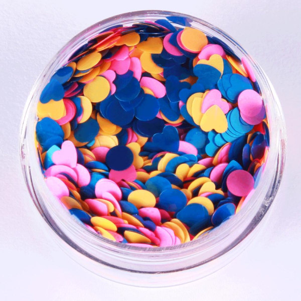 Negleglitter - Mix - Dejlige prikker - 8ml - Glitter Multicolor