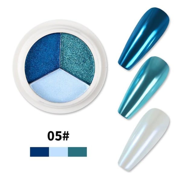 Magic Mirror Solid Nail Glitter Powder - Pigment - Negledekorationer Nr - 01