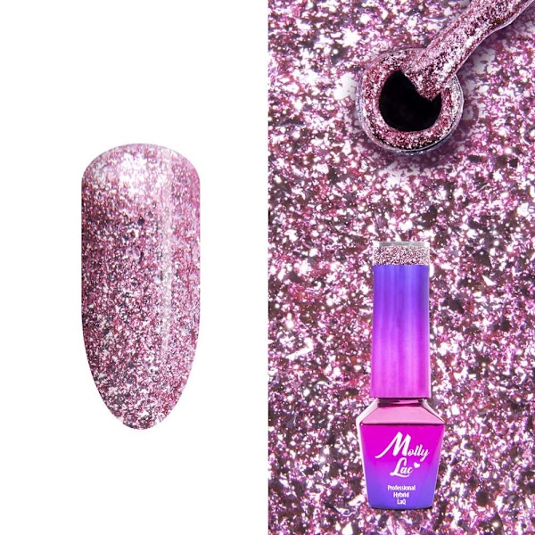 Mollylac - Gel polish - Luksus Glam - Nr542 - 5g UV gel/LED Pink