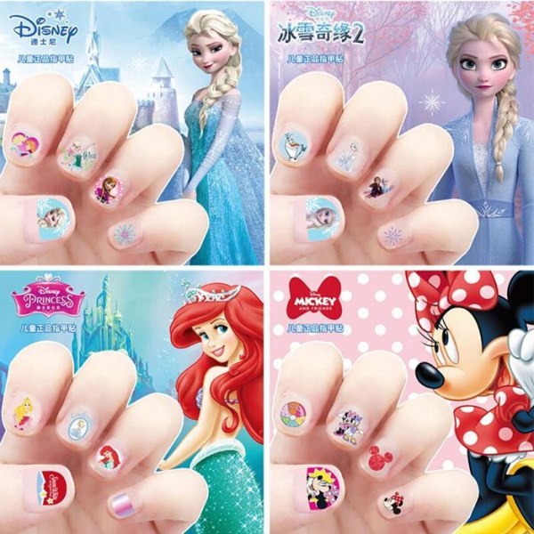Disney prinsessor pyssel makeup - Nagel stickes 100st MultiColor Elsa - 2