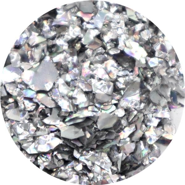 Negleglitter - Flakes / Mylar - Sølv - 8ml - Glitter Silver