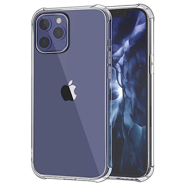 2 kpl iPhone 12 / 12 Pro Silicone Iskunkestävä Shell erittäin iskunkestävä Transparent