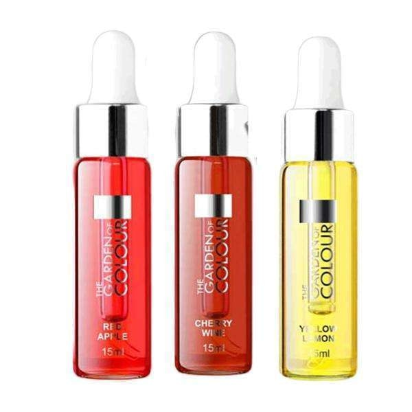 3-pack - Nagelbandsolja - Äpple, Körsbär, Citron - 15ml multifärg