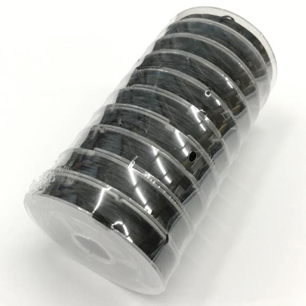 Elastisk fibertråd for smykkefremstilling 0,8 mm Black