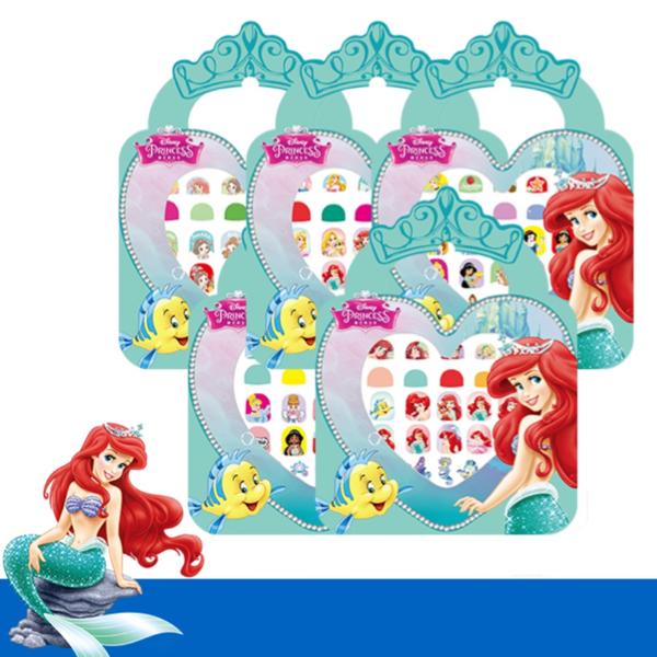 Nagelstickers - Disney prinsessor pyssel makeup - Ariel multifärg