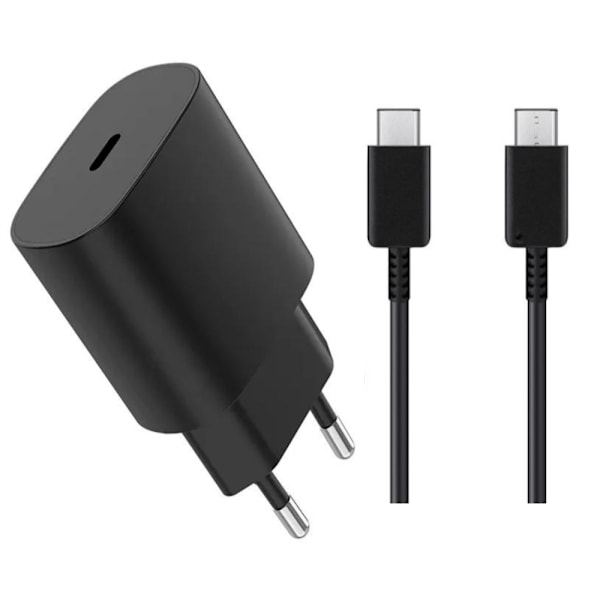 Samsung Laddare Snabbladdare - Adapter + Kabel 25W USB-C 2m Svart