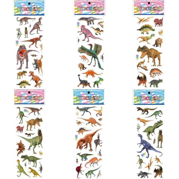 12 arkkia tarroja - eläinaiheisia - Eläimet/Dinosaurukset Multicolor