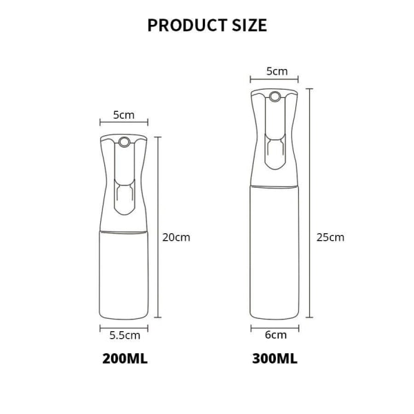 2-pak glas sprayflaske til olie & eddike - 200ml Black