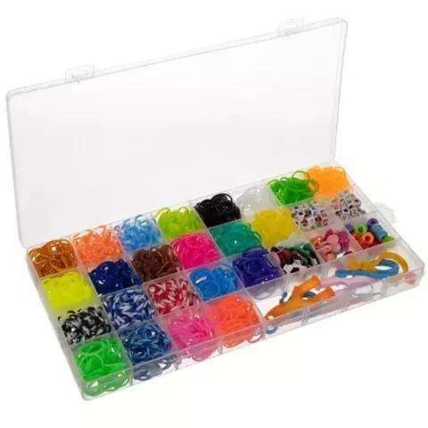 DIY - Loom Bands - 1500st - Rubber band kit - Multicolor