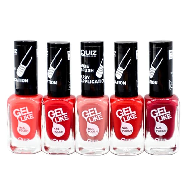 Nagellack 10 ml 5-pack för nageldesign Röd