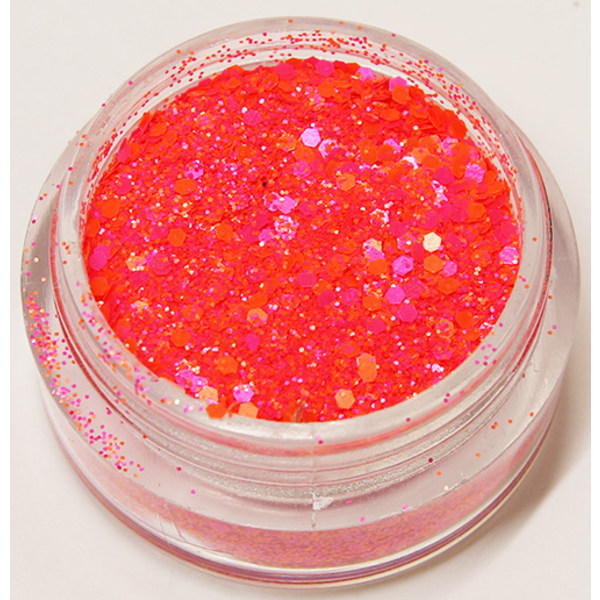 Negleglitter - Bland - Vannmelon - 8ml - Glitter Red