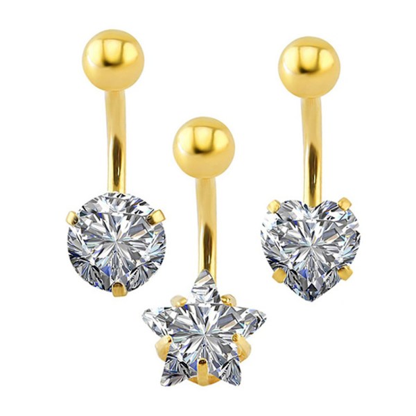 Navlepiercing - Diamant Gold Diamond