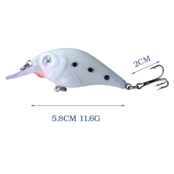 5 vaappua hehkuu pimeässä crankbait Multicolor