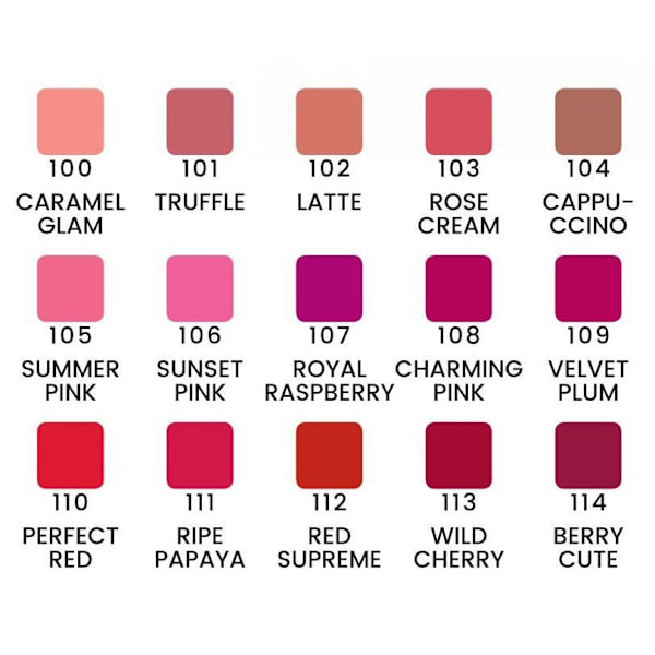 Joli lipstick - läppstift - 6 färger - Quiz Cosmetic Berry Cute