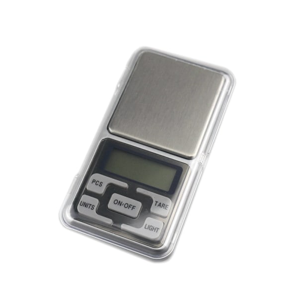 Digitaalinen vaaka taskumuodossa, taskuvaaka, koruvaaka 0,01 - 200 g Silver