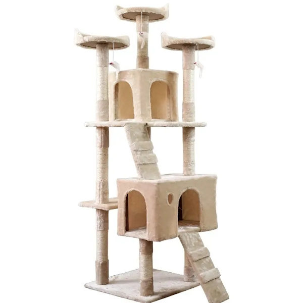 Kissapuu - 170cm - Raapimistolpat - Raapivat huonekalut Beige