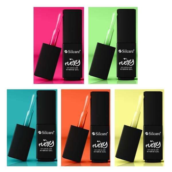 5-pack - Gellack - Flexy - Neon / Summer UV-gel/LED multifärg