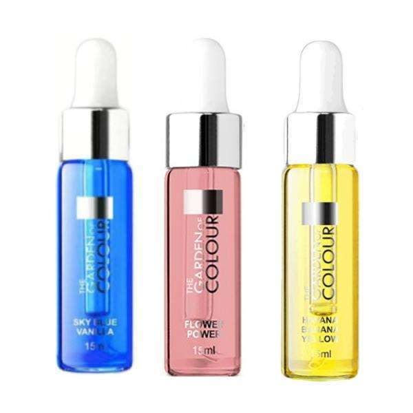 3-pak - Cuticle Oil - Vanilje, Blomst, Banan - 15ml Multicolor