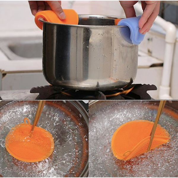 Disksvamp i silikon - Magnic Silicone Dish Sponge Washing multifärg