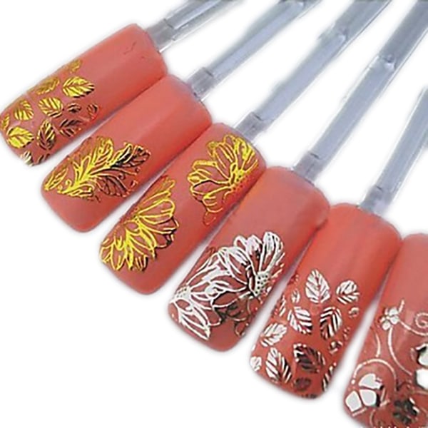 108st stickers blommor 3D nageldekorationer Guld Gold