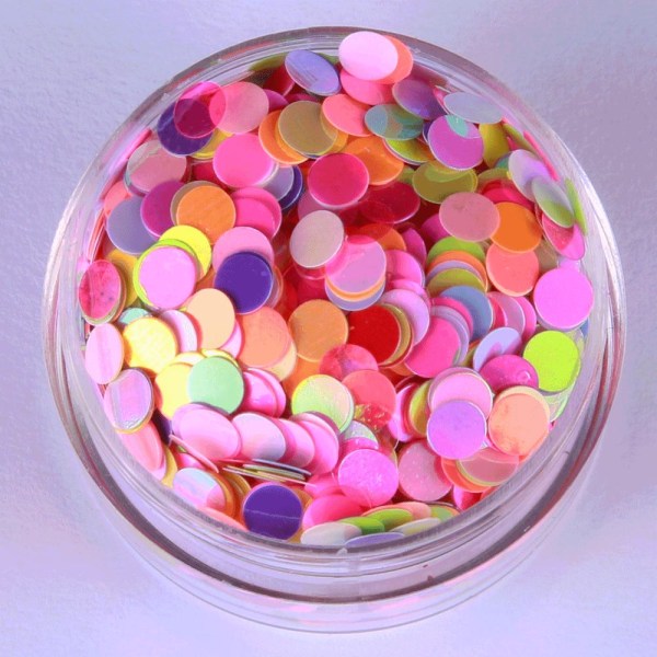 Nagelglitter - Mix - Färgglad - 8ml - Glitter multifärg