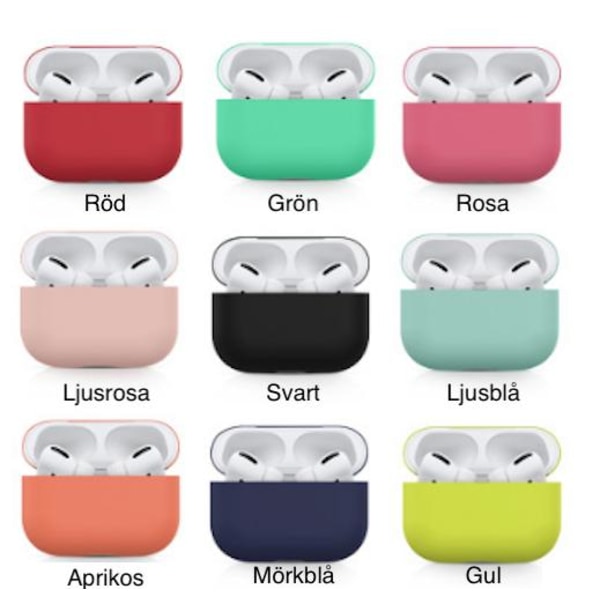 AirPods PRO Silikonskall - Veske / Beskyttelse - Flere farger Dark blue