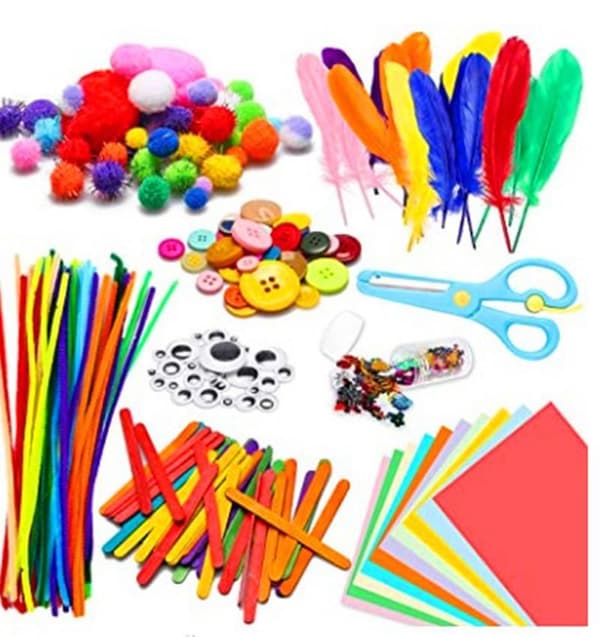 Mega Craft kit - Piberenser, bevægelige øjne, bolde Multicolor