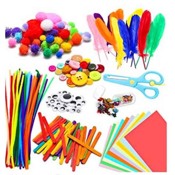 Mega Craft kit - Rørrenser, bevegelige øyne, kuler Multicolor