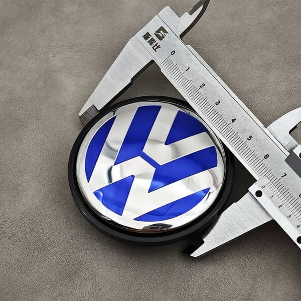 4-Pack Volkswagen Centrumkåpor – Hjulnav Emblem Silver