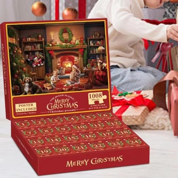 Adventskalender - Pussel 1008 Bitar - Julkalender 2024 Multicolor