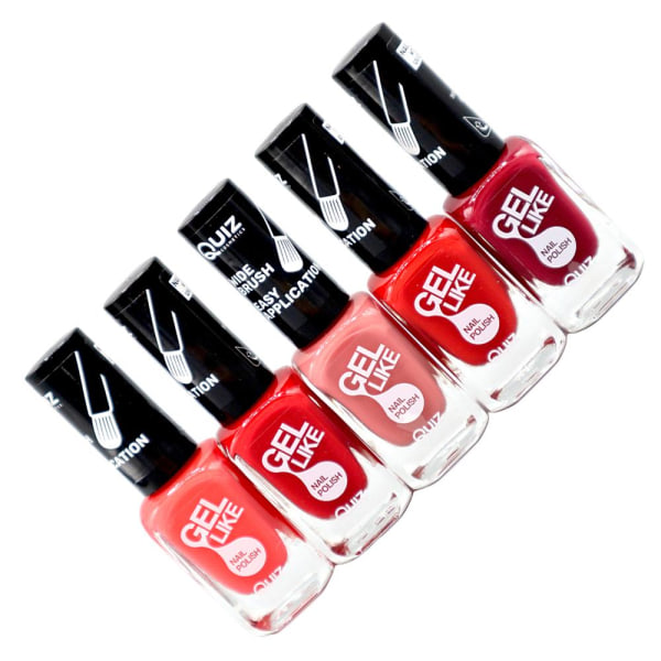5st nagellack, nail polish - Pastell - Red Röd