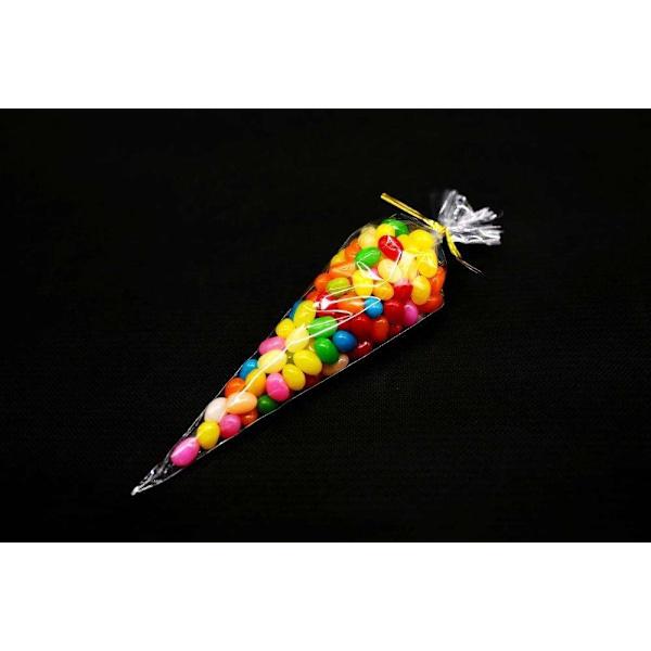 100-Pak Cellofan Kegler - Cellofan Tasker - Cellofan Kegler Transparent