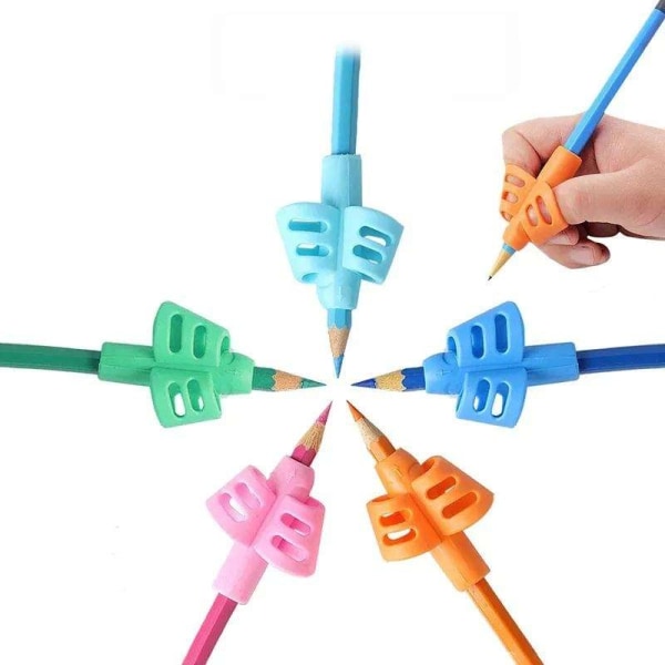 2 kynäpidikettä. Kirjoitusapu Grip Trainer Lasten kynäteline Multicolor