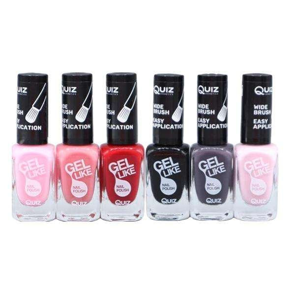 6st nagellack, nail polish - Set  - multifärg