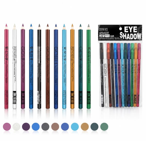 12 stk Eyeliner Lipliner øjenblyant læbeblyant makeup Multicolor