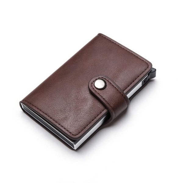 Lommebok Kortholder - RFID & NFC Beskyttelse - 5 kort Dark brown