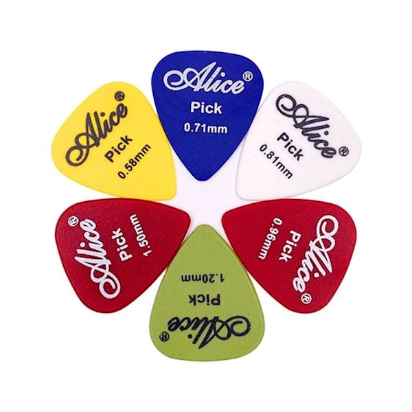 10-pack gitarplektrum, tonekontroll elektrisk gitar og elektrisk bass Multicolor