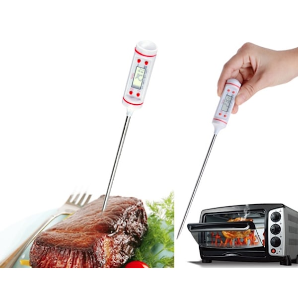 Grill / Stektermometer med LCD-skärm Svart