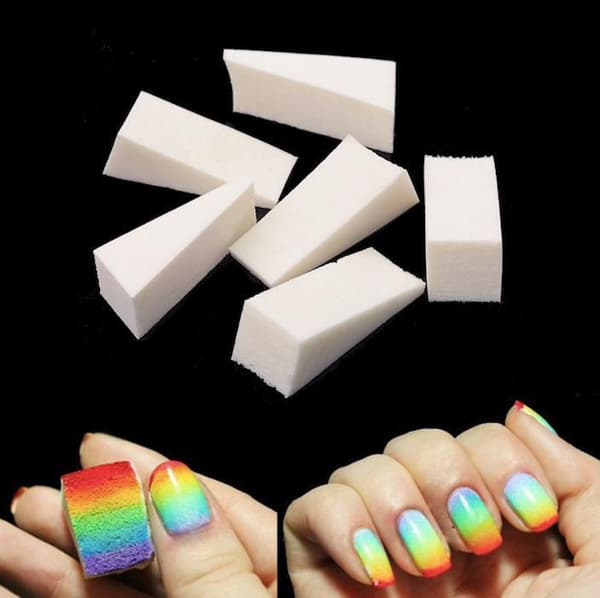 Stämpeldynor för nagellack nail art 10-pack 5x2x2 cm Vit