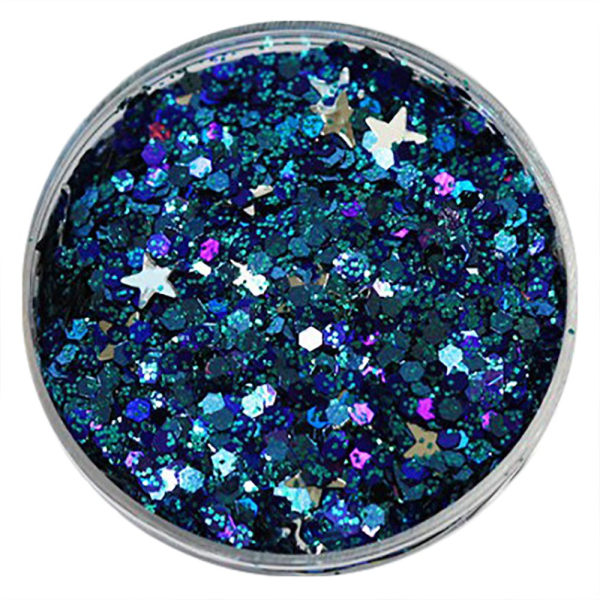 Negleglitter - Bland - Frosset - 8ml - Glitter Blue