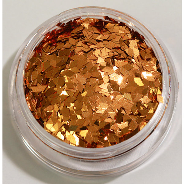 Negleglitter - Rhombus/Diamanter - Kobber - 8ml - Glitter Copper