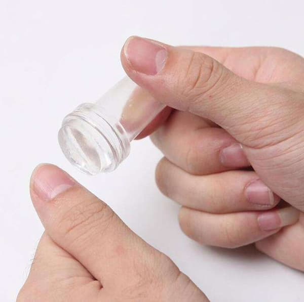 Stempelpude + skraber til nail art stempling - Klar