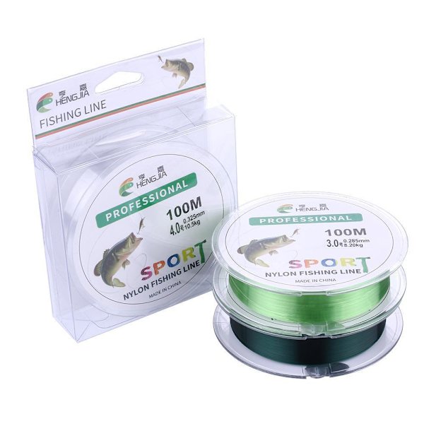 100 meter Nylon fiskelina Transparent #2 - 0,235mm - 6,6 KG