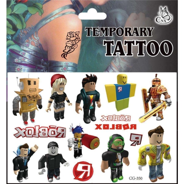 Roblox-tatoveringer - 4 lagner - tatoveringer til børn Multicolor