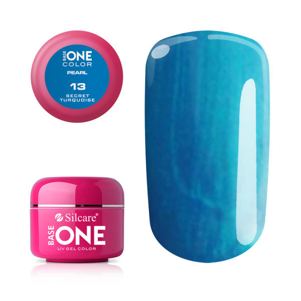 Base one - Pearl - Secret turquoise 5g UV-gel Blå