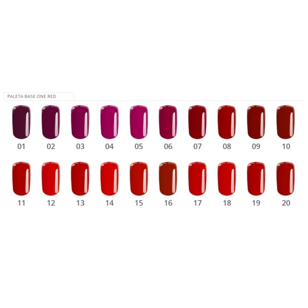 Base one - Farge - Scarlet rød 5g UV gel Red