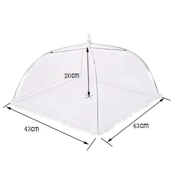 Pop-Up Matparaply av Mesh – Stilfullt Skydd for Dine Måltider White