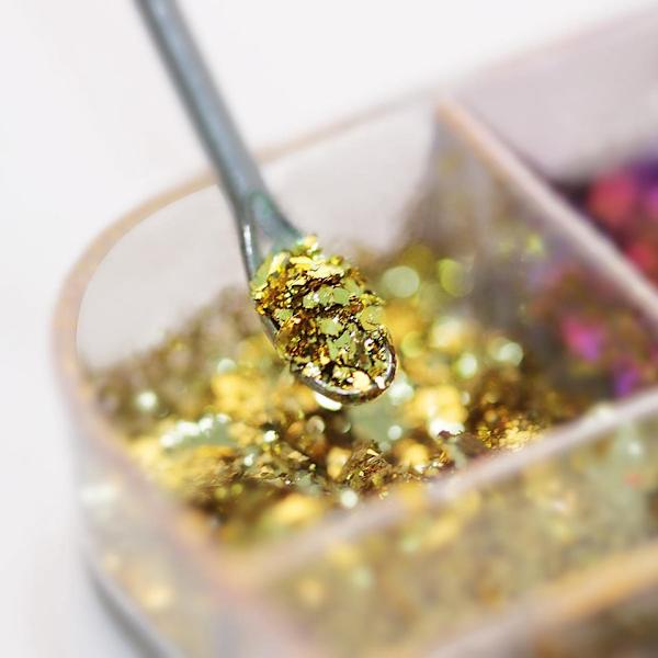 12 kameleonflak glitter i boks Multicolor