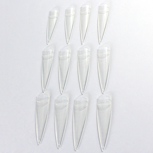 24st nageltippar stiletto extra lång tippar lösnaglar nageltips Transparent