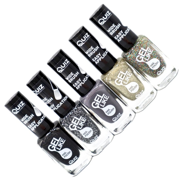 5st nagellack, nail polish - Space multifärg